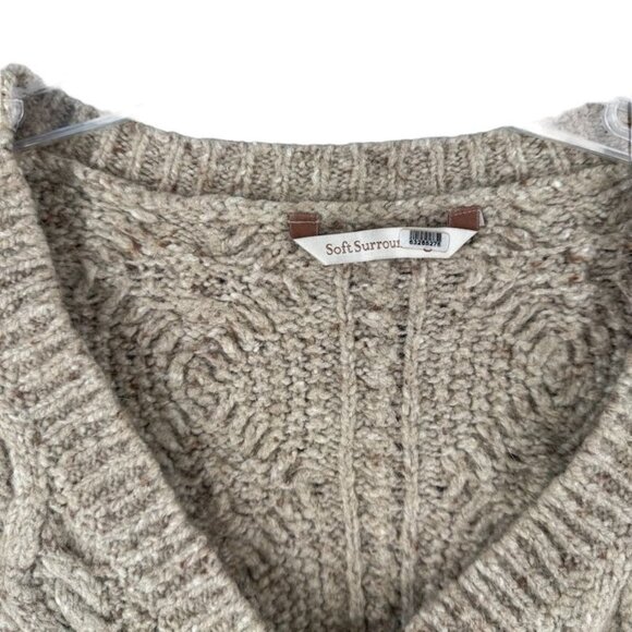 Soft Surroundings Womens 24 Size Cable Knit Boyfriend Sweater Wool Cashmere - Picture 3 of 10